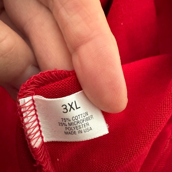 St. Croix long-sleeve mock-neck  men's knitwear, St. Vibrant Red Sweater 3X - Picture 6 of 7